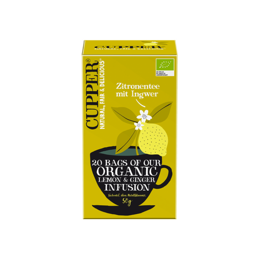 Bio Cupper Zitronentee mit Ingwer 20ST 50g foodpipe [Lebensmittel-Lieferservice Rostock]