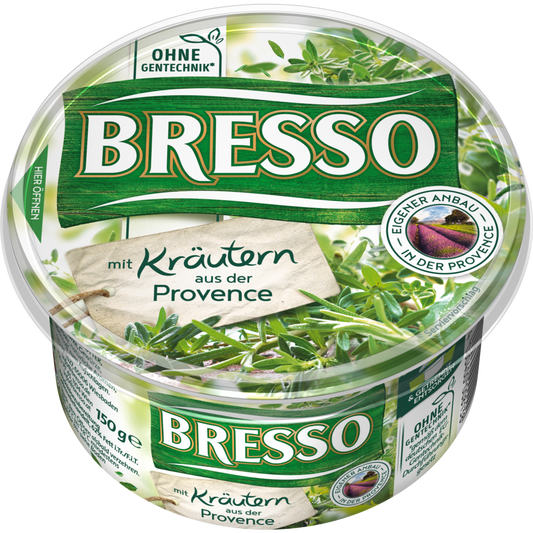 Bresso Frischkäse Kräuter der Provence 62% Doppelrahmstufe 150g foodpipe [Lebensmittel-Lieferservice Rostock]