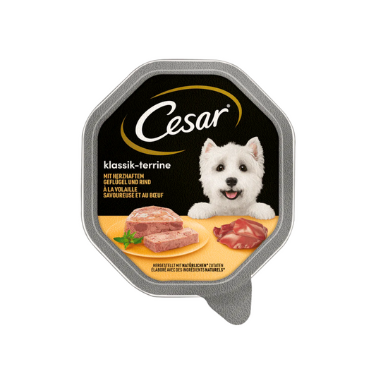 Cesar Klassik-Terrine mit Geflügel und Rind 150g foodpipe [Lebensmittel-Lieferservice Rostock]