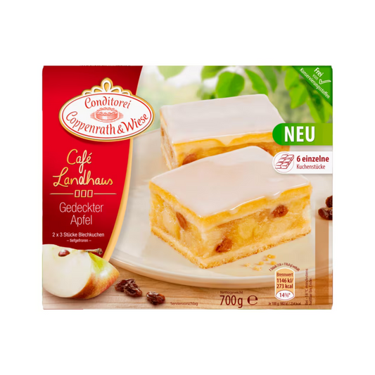 Coppenrath&Wiese Cafe Landhaus Gedeckter Apfel Blechkuchen 6ST 700g foodpipe [Lebensmittel-Lieferservice Rostock]