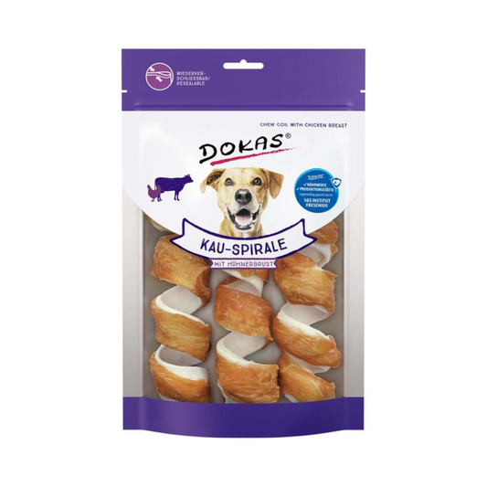 Dokas Kau-Spirale mit Hühnerbrust 3ST 110g foodpipe [Lebensmittel-Lieferservice Rostock]