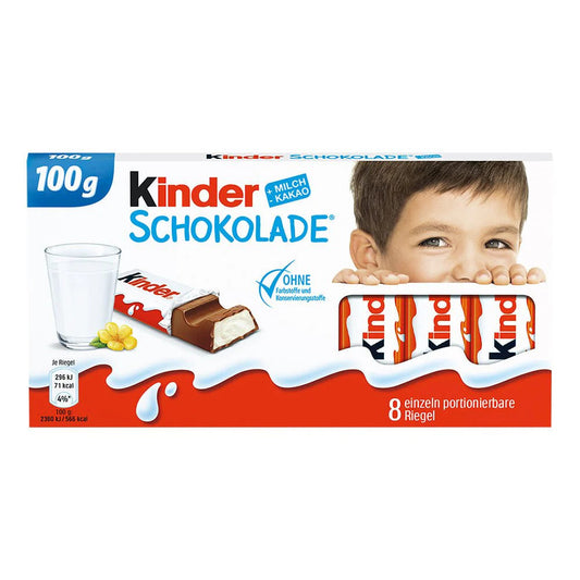 Ferrero kinder Schokolade 100g foodpipe [Lebensmittel-Lieferservice Rostock]