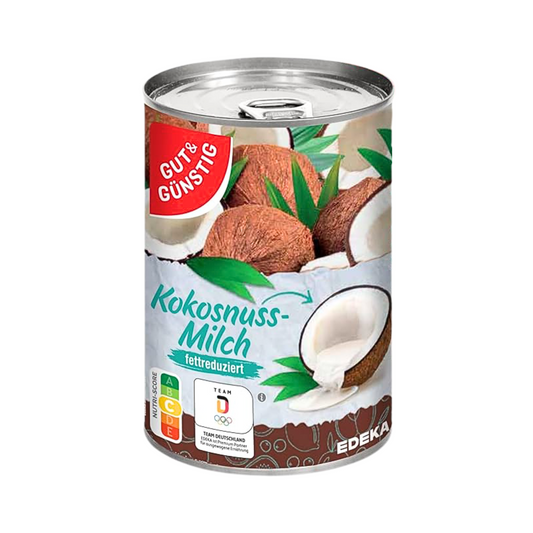GUT&GÜNSTIG Kokosnussmilch fettreduziert 12%-14% Fett 400ml foodpipe [Lebensmittel-Lieferservice Rostock]