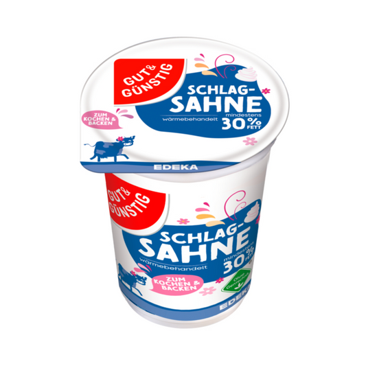 GUT&GÜNSTIG Schlagsahne 30% 200g VLOG foodpipe [Lebensmittel-Lieferservice Rostock]