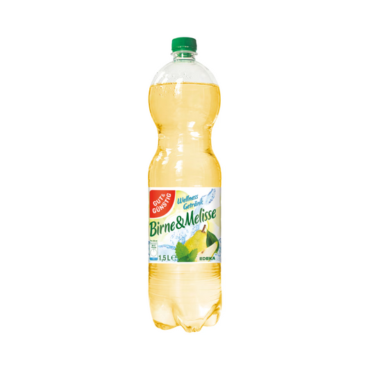 GUT&GÜNSTIG Wellnessgetränk Birne-Melisse 1,5l DPG foodpipe [Lebensmittel-Lieferservice Rostock]