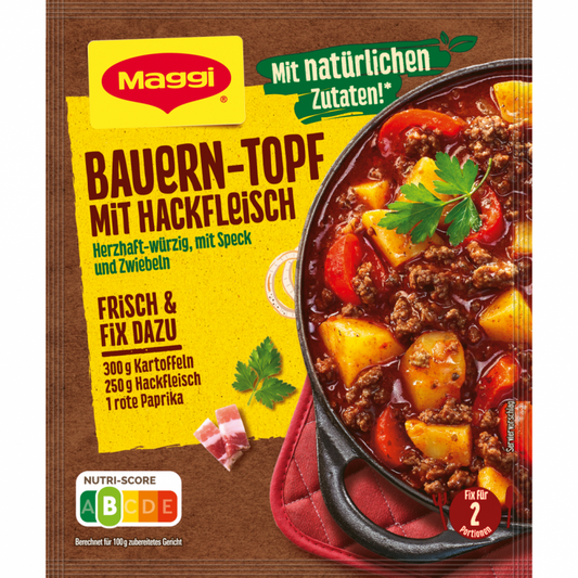 Maggi Fix Bauerntopf mit Hackfleisch 39g foodpipe [Lebensmittel-Lieferservice Rostock]
