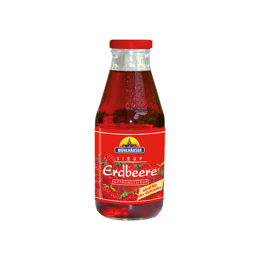 Mühlhäuser Sirup Erdbeere 500ml foodpipe [Lebensmittel-Lieferservice Rostock]